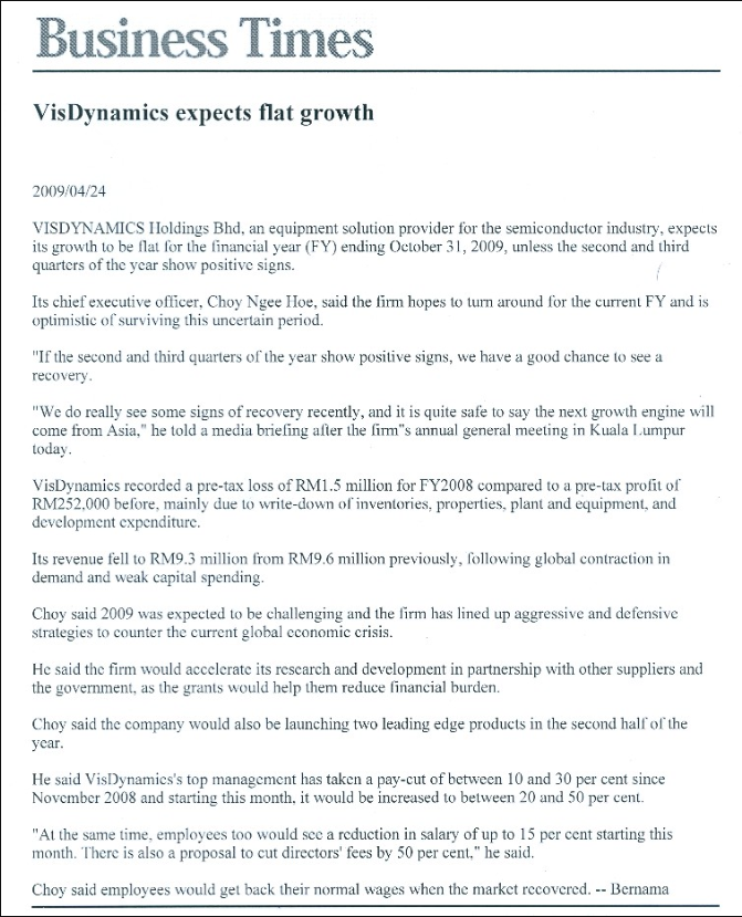 New Straits Times / Business Times